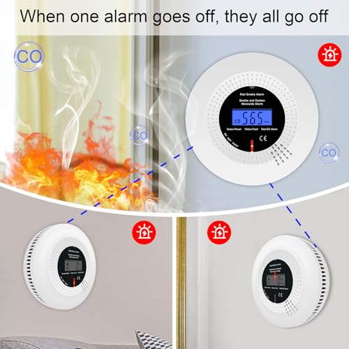 Détecteur de fumée et de monoxyde de carbone interconnecté pour la protection maison