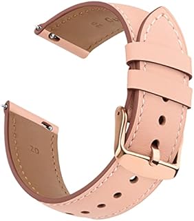 Oumida 20mm 22mm Uhrenarmbänder, SmartWatch Lederarmband, Schnellverschluss Uhren Armband , Sport Ersatzarmband für Samsung Galaxy Watch/Huawei Watch/Amazfit/Garmin/Fossil (20mm,Rosa)