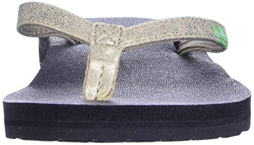 Image of Sanuk womens Yoga Joy Metallic Flip Flop, Champagne, 11 US