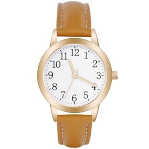 Vicloon Damenuhr, Damen Analog Quarz Uhr mit Leder Armband, Uhren Damen Einfache Business Klassische Armbanduhr Lässig Quarzuhr Kleideruhr
