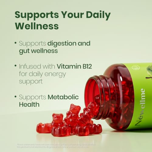 Image of Montue NEWELLME Apple Cider Vinegar Gummies B12 Multivitamin,ACV Supplement Gummy Vitamins,Non GMO, Vegetarian Supplement for Women & Men,Support Normal Energy Levels & Gut Health 30 Gummies (30)