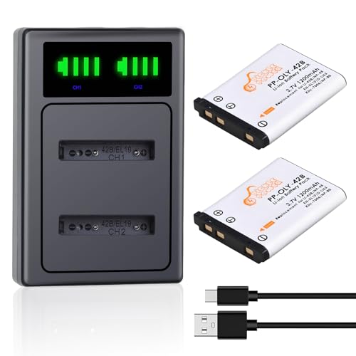NP-45 NP-45A NP-45S Li-40B Li-42B EN-EL10 D-Li63 Li108 NP-80 KLIC-7006 Battery and Charger for Nikon Coolpix S4000 S210 S220 S230 S570 FinePix XP50 XP60 XP70 XP80 XP90 T350 T360 T400 INSTAX Mini 90
