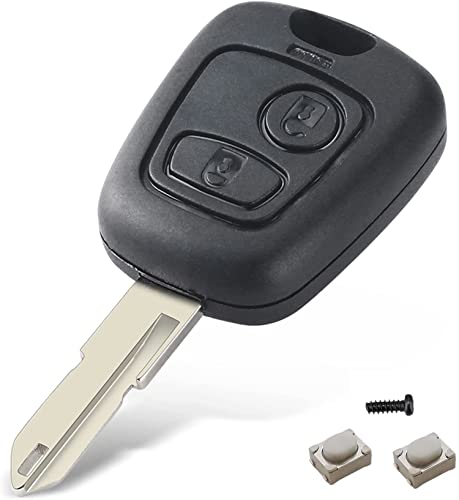 HooRLZ Peugeot Key Case Replacement - 2 Button Peugeot 106/206 Key Fob, Compatible With 106/107/206/207/306/307/406/407 Cars