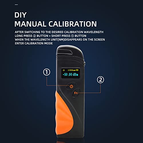 Image of FTTH Mini Clamshell Fiber Cable tester Optical Power Meter KTM50 Power measurement range -50 ~ + 20 dBm