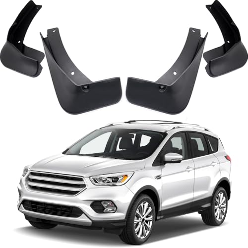 Image of Mud Flaps Splash Guards Compatible with Ford Escape 2013-2019 | Front Rear Mud Guards Set of 4, Black