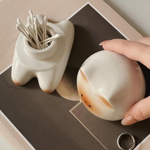 Porte-cure-dents en céramique chat accessoire de cuisine chic
