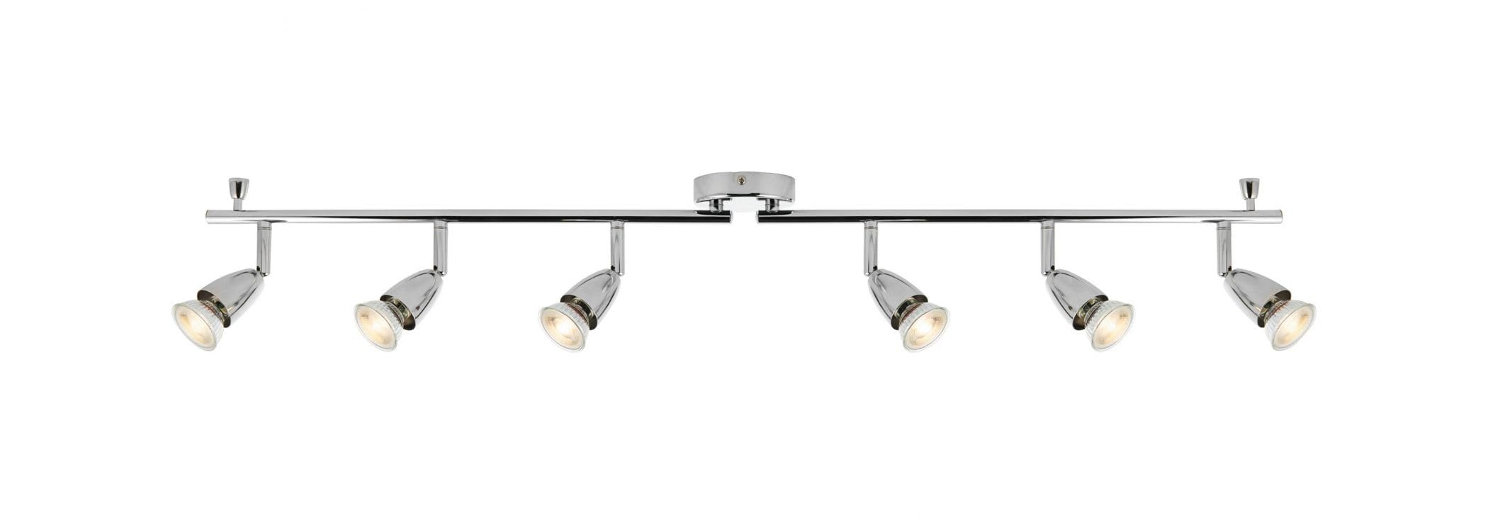 Luminosa Lighting Luminosa Amalfi Adjustable 6 Light Spotlight ChromeGu10 from B&Q