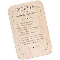 Cuore in legno con scritta auguri mamma - Idea regalo Spello