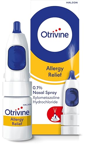 Otrivine Decongestant Nasal Spray Nose Spray for Allergy & Blocked Nose Relief 10ml