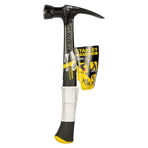 STANLEY FMHT1-51276 Marteau Arrache-Clous Forgé Droit Anti-Vibration 450G - Tête Compacte - Zone De Frappe Plus Large - Grip Anti-Dérapant