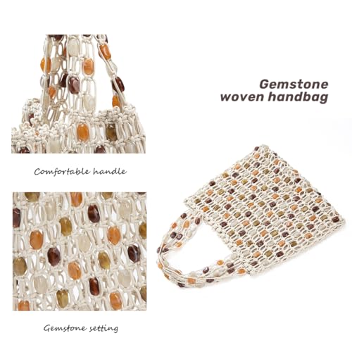 Bolso tejido de hombro para mujer estilo boho miniatura 3