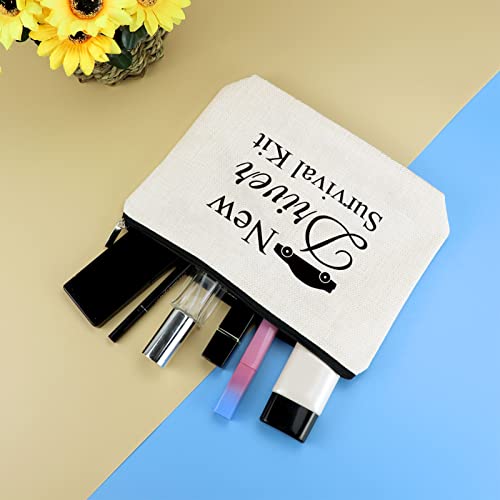 New Driver Gift Makeup Bag New Driver Present for Teen Girls Car Owner Daughter Niece Graduation Present Cosmetic Bag Christmas Birthday Gift for Women Her Best Friend Girlfriend Travel Cosmetic Pouch4