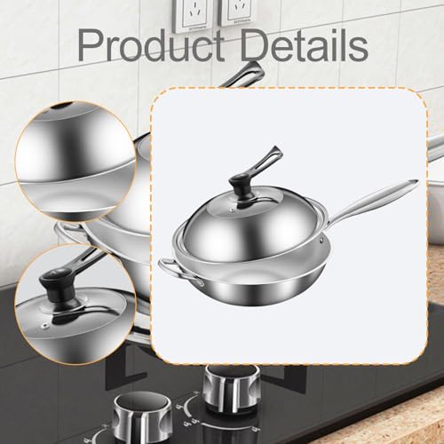 Wok de Acero Inoxidable con Tapa 32 cm miniatura 2