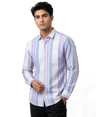 EXOTICA STYLE Store EXOTICA STYLE Men's Blue Striped Shirt - Image 2