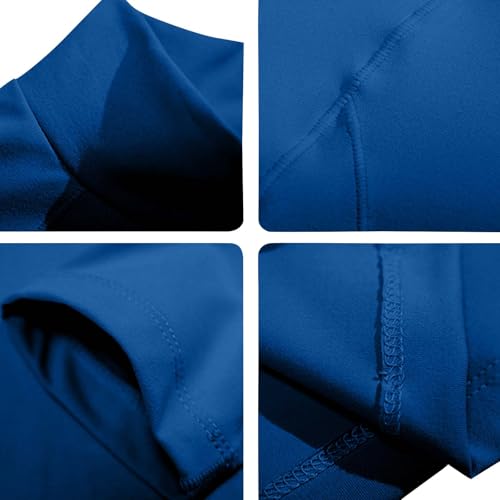 Men's Mock Turtleneck Long Sleeve Thermal Shirts Basic Turtle Neck Undershirt Lightweight Rash Guard Pullover Tops3