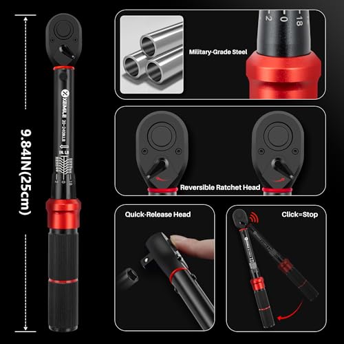 Image of 1 /4-Inch Drive Click Torque Wrench-20-240 In.Lb for Bike Motorcycle