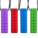 LITSPOT collier à mâcher sensoriel, 4 pièces collier de dentition pendentif à mâcher à mâcher pour autisme TDAH bébés qui font des dents moteur sensoriel oral