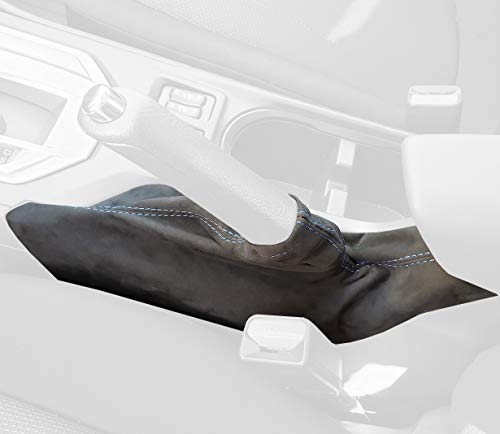 RedlineGoods ebrake Boot Compatible with Subaru Impreza 2017-23. Tailor Made - not Universal. Genuine top-Grade Italian Black Leather with Black Thread