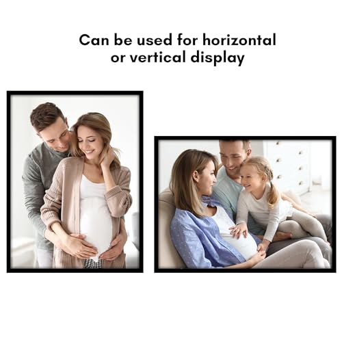 Americanflat 20x27 Picture Frame with Polished Plexiglass - Streamline Collection - Thin Border Picture Frame for Wall Display - Hanging Hardware Included - Black