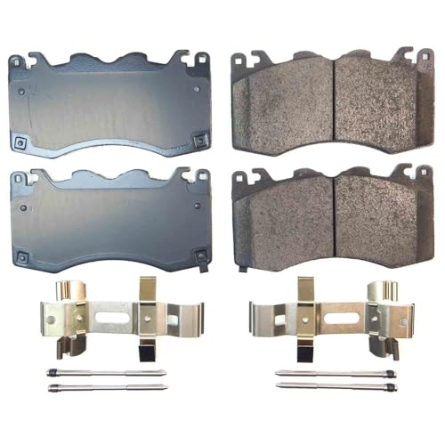 Image of PowerStop Front Brake Pads For Ford Mustang 2024-25 - Ceramic Brake Pads With Installation Hardware, 17-2516
