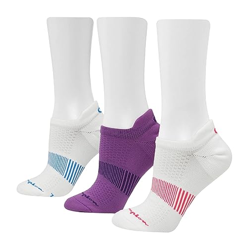 Champion Women's 3-Pack Heel Shield No Show Socks (White/Creative Mauve)