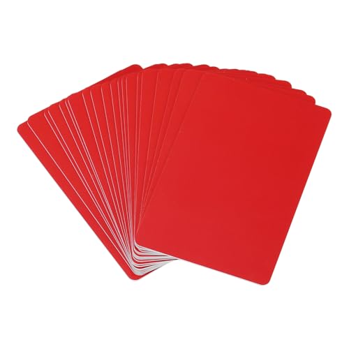 PATIKIL Tarjetas PVC en blanco, paquete 20 tarjetas identificación plástico para inyección tinta CR80 30 MIL blancas, tarjetas visita imprimibles, impresión a doble cara impermeable, rojas