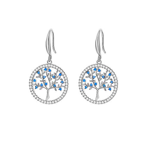 Boucles d'oreilles pendantes en forme d'arbre de vie pour femme Cover