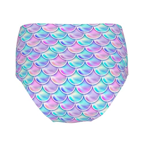 Mermaid Scales Girls' Underwear Soft Cotton Little Girls Panties Comfort Briefs2