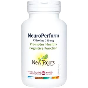 New Roots Herbal Neuro Perform, Citicoline 250 mg, Choline 14 mg, 60 Capsules – Phosphatidylcholine, CDP Choline – Supports Cognitive Function and Brain Health, Ideal Choline Supplement for Pregnancy