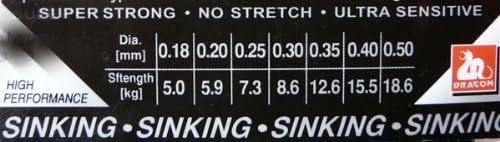 Soytich Fluorocarbon Angelschnur 0,12mm 100m 3,0Kg MONOFILE Schnur (0,12mm)