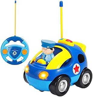 SOKA My First Remote Controlled Car for Toddlers with Light and Sound Toy car Birthday Gift Present for Boys Girls  Dark Blue