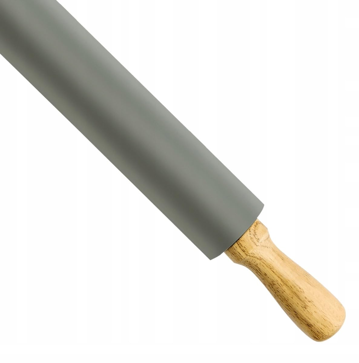 Wałek Do Ciasta 38 cm, Pizzy Obrotowy, Wałek Silikonowy XXL, Łatwy do Czyszczenia, Wałek Kuchenny do Wałkowania Ciasta Drewniane Rączki