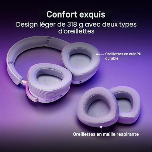 Casque gaming ROG Delta II White design ergonomique finitions premium