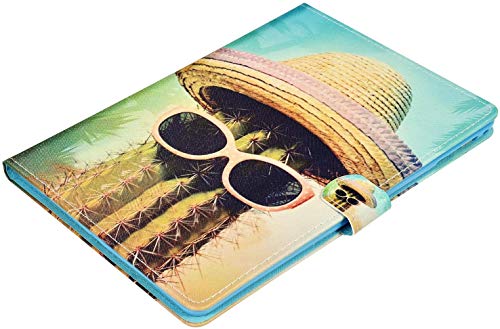 IKASEFU Compatível com iPad Mini 1/2/3/4 Capa pintada de couro PU carteira com suporte para cartão C