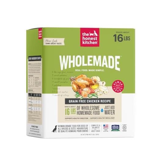 The Honest Kitchen Human Grade Wholemade™ Dehydrated Grain Free Chicken Dog Food - Complete & Balanced Meal or Topper - 4 lb Box