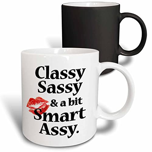3dRose Classy sassy and a bit smart assy 11oz Magic Transforming Mug