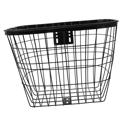 POPETPOP Cesta De Bicicleta Cesta Delantera Luz De Bicicleta Scooter Asiento Accesorios para Patinetes Electricos Ciclismo Bicicletas Portátil Frente De La Cesta Cestas Auto Planchar Black