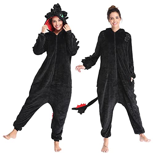 Kit Pijama Importado Banguela Com Pantufa Kigurumi Peludo Tamanho: P; Cor: Preto