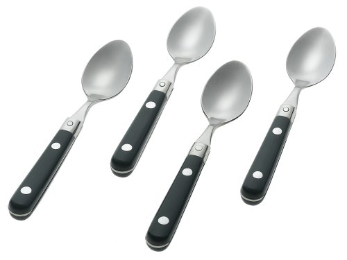 Ginkgo International Le Prix Stainless Steel Demitasse Spoons, Green, Set of 4