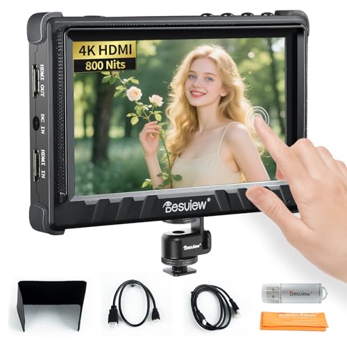 Monitor Da Campo Desview R6 5,5 Pollici 2800nits - Touch Screen Full HD Per Fotocamere DSLR, Con LUT 3D E Raffreddamento Attivo