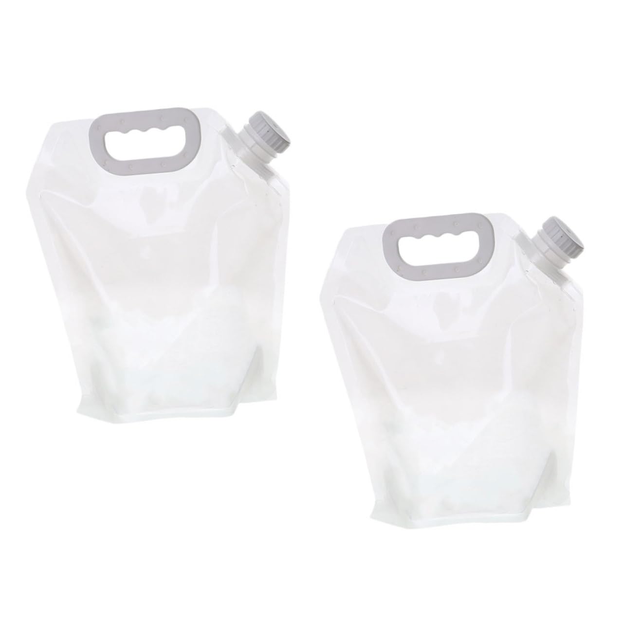 DECHOUS 1set Foldable Water Bag Portable Outdoor Water Pouch for Camping Hiking and Emergency Storage Durable and Space Saving Design with Handle 2pcs