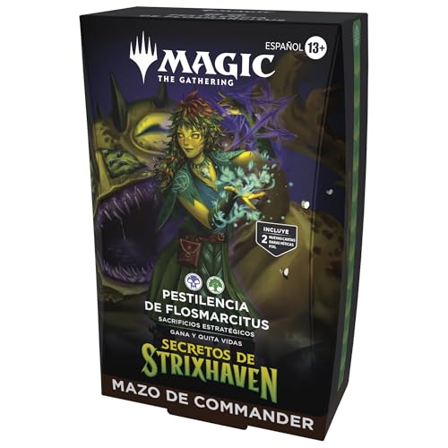 Mazo de Commander de Secretos de Strixhaven, de Magic: The Gathering - Pestilencia de Flosmarcitus (Versión en Español)