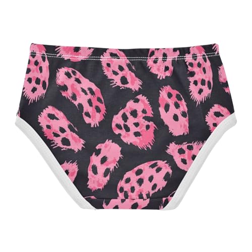 ZZKKO Pink Blocks Black Spotted Girls Underwear Toddler Panties for Girls Comfort Brief Size 2T-8Y2