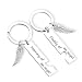 EIGSO Loss Memorial Keychain Mommy/Daddy of an Angel Miscarriage Jewelry Memorial Sympathy Gift for Infant Loss (Mommy Daddy Heart Set)