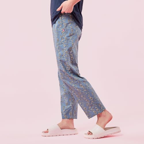 Image of Enamor Mid Rise Full Length Adjustable Drawstring Hangout Pant for Women - Relaxed Fit, Combed Cotton - E4A5