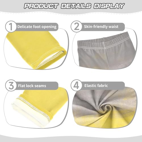 GuoChe Yellow Grey Abstract Kids Girls Shorts Cotton Cartwheel Shorts Streetwear Under Skirt3