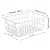 iPEGTOP Wire Storage Freezer Baskets, Set of 2 Large 15.4" Household Metal Organizer Storage Bins Basket for Kitchen Cabinets, Refrigerators, White