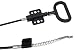 RRRP - Recliner Replacement Parts - Universal D Handle Cable - Spring S/Z Hook Exposed 5.25" Length is 43" fits Berkline/Major Brands Couch Parachute Ring Style Pull Chair Release Handle Sofa