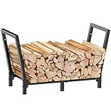 ZIPEEU Porte-Bûches Échelle Range-Bûches Métal 250lbs 6 Pieds Renforcés Structure Ven...