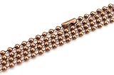 CleverDelights 2.4mm Ball Chain Necklaces - Antique Copper Color - 10 Pack - 24 Inch Length